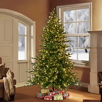 9ft. Pre-Lit Balsam Fir Artificial Christmas Tree, Clear Lights