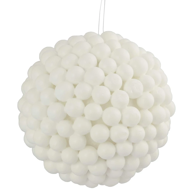 5" White Berries Foam Ball Ornament