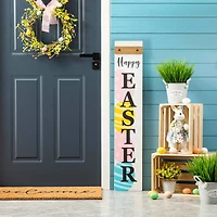 Glitzhome® 42" Wooden Happy Easter Porch Sign