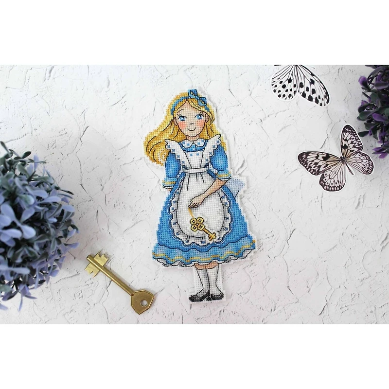 MP Studia Alice with Key Plastic Canvas Counted Cross Stitch Kit
