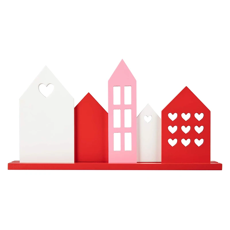 Glitzhome® 16" Valentine's House Wooden Table Decor