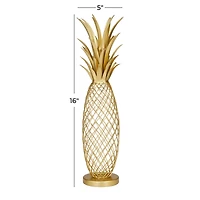 Gold Metal Glam Sculpture, 16" x 4" x 5"