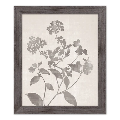 Neutral Distressed Florals Framed Print Wall Hanging