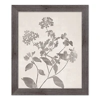 Neutral Distressed Florals Framed Print Wall Hanging