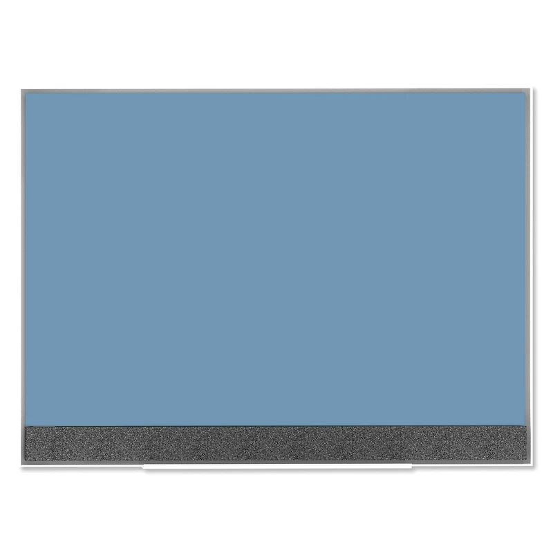 U Brands White Aluminum Framed Blue Magnetic Glass Dry-Erase Board