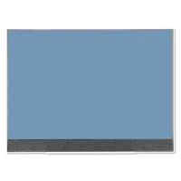 U Brands White Aluminum Framed Blue Magnetic Glass Dry-Erase Board