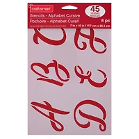 3" Cursive Alphabet Stencils by Craft Smart®