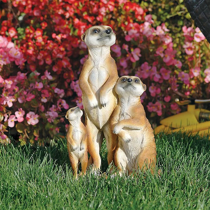 Design Toscano 15" The Meerkat Family Sculpture