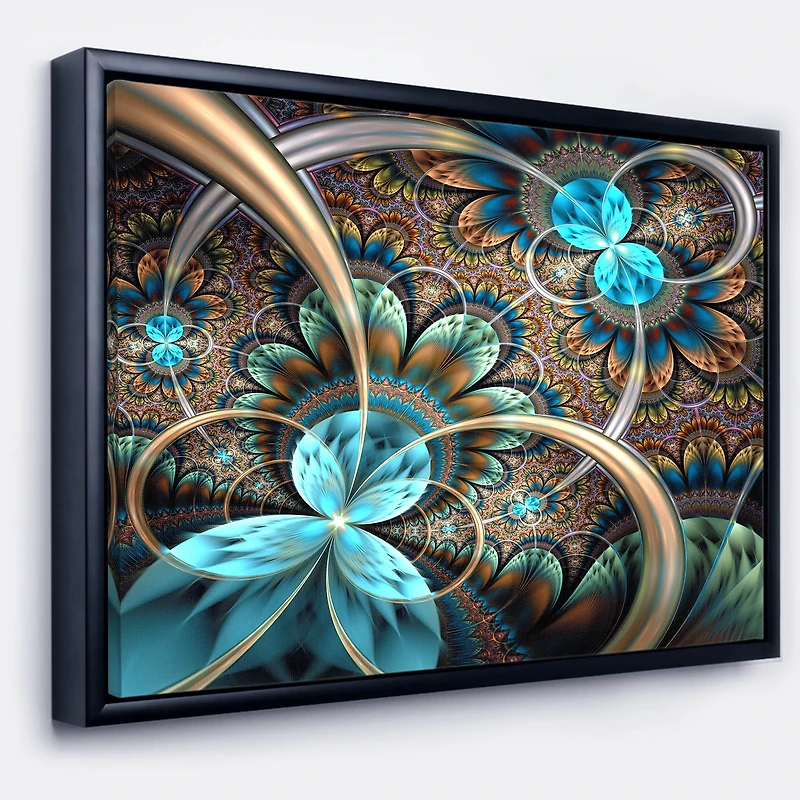 Designart - Light Blue Fractal Flower