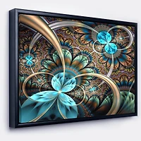 Designart - Light Blue Fractal Flower