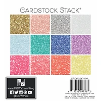 DCWV® Glitter Cardstock Stack® Paper Pad, 6" x 6"