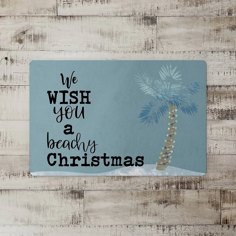 We Wish You a Beachy Christmas Floor Mat