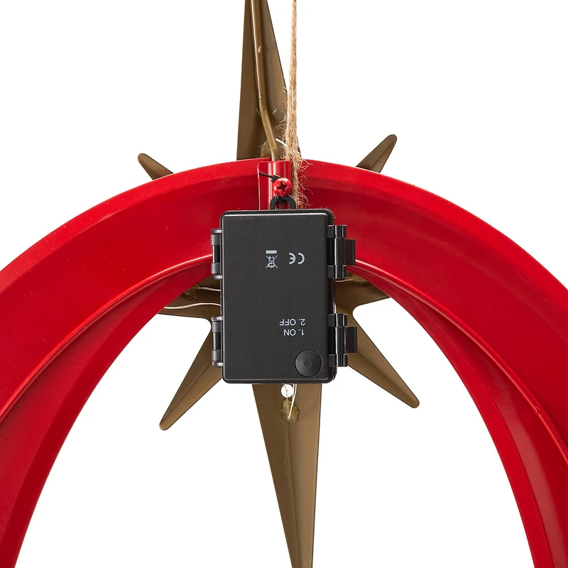 Glitzhome® 3.5ft. LED Metal Joy Angel Yard Stake Set with Timer