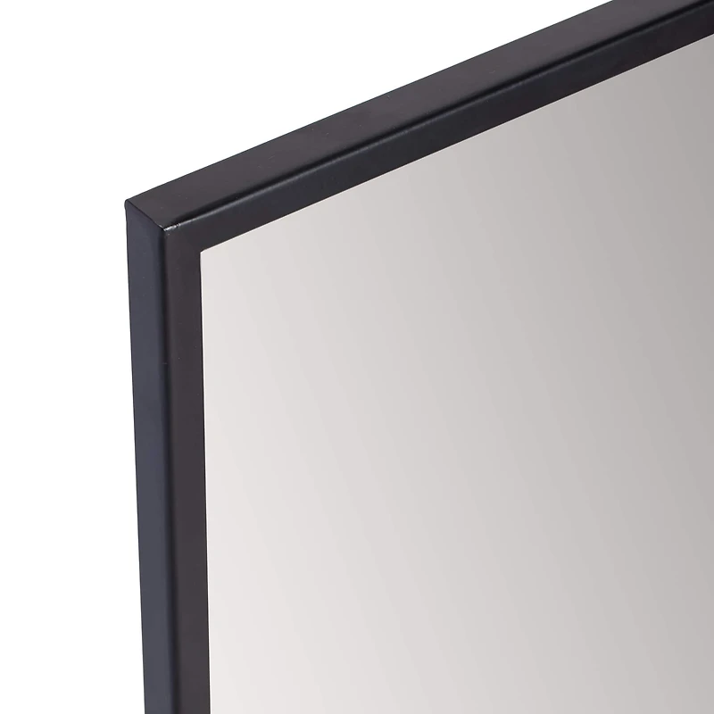 Habitat Evri 24" Black Rectangular Wall Mirror