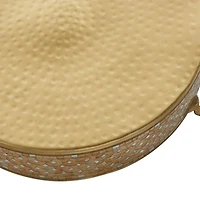 Gold Glam Round Metal & Glass Mosaic Cake Stand, 3ct.