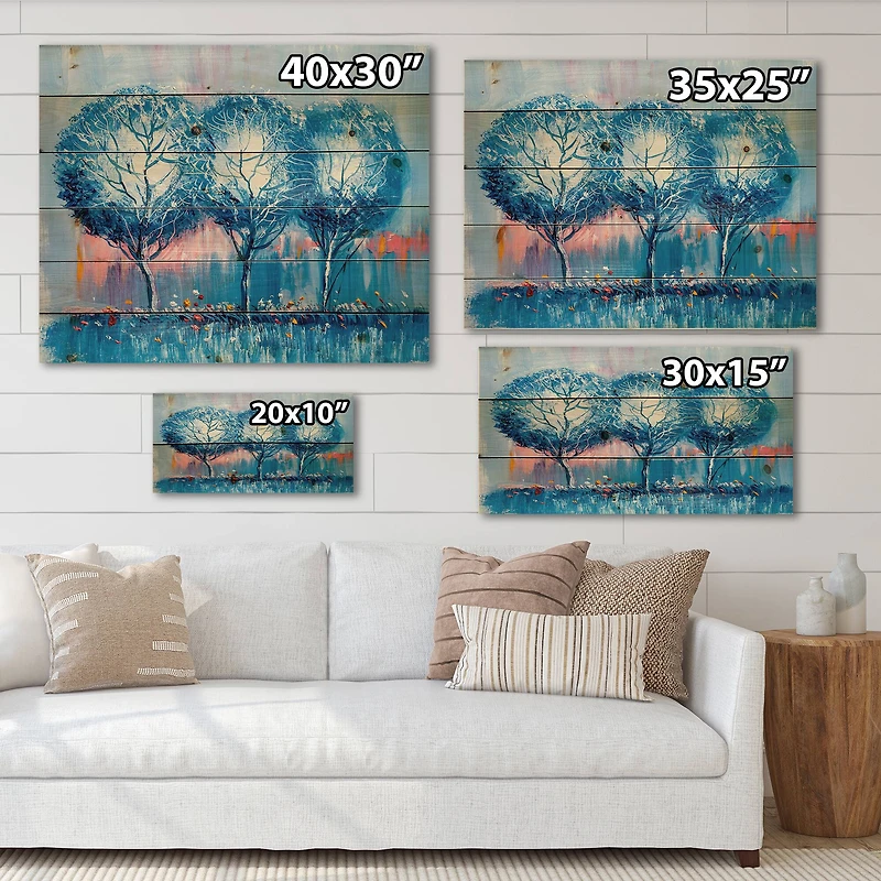 Designart - Colourful Trees Impressionist Landscape III