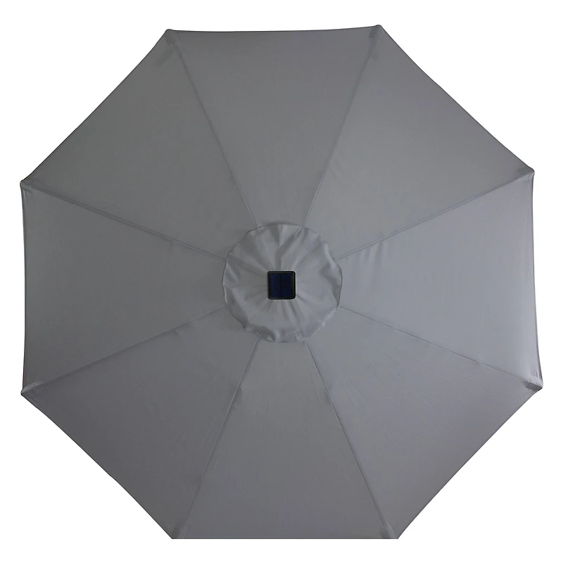 9ft. Solar Lighted Outdoor Patio Market Umbrella