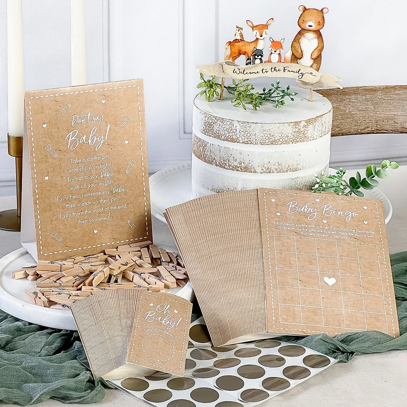 Kate Aspen® Kraft Baby Shower Game Set