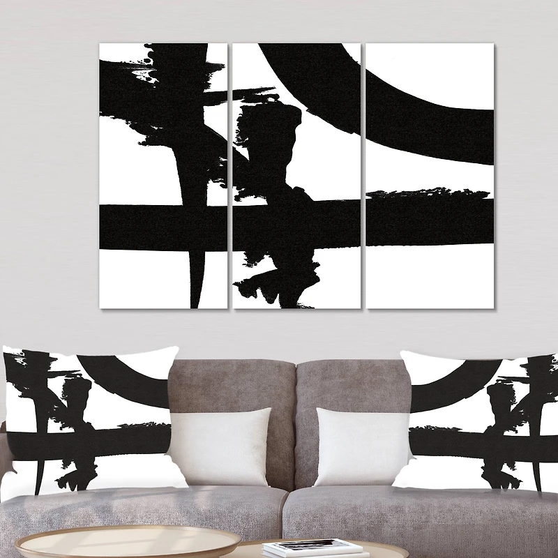 Designart - Black & White Crossing Paths I