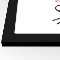 Valentine's Balloon & Note Black Framed Print Under Plexiglass