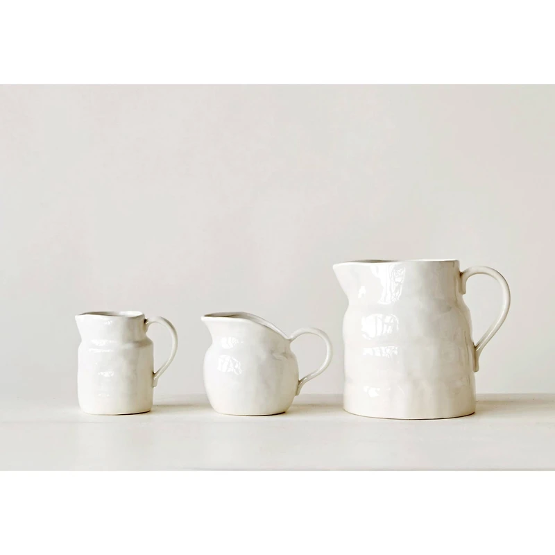 Hello Honey® 14oz. White Stoneware Pitcher