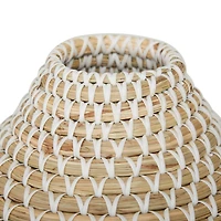 Brown Seagrass Handmade Woven Vase 14" x 14" x 13"