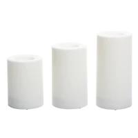 6 Packs: 3 ct. (18 total) White LED Pillar Candles by Ashland®