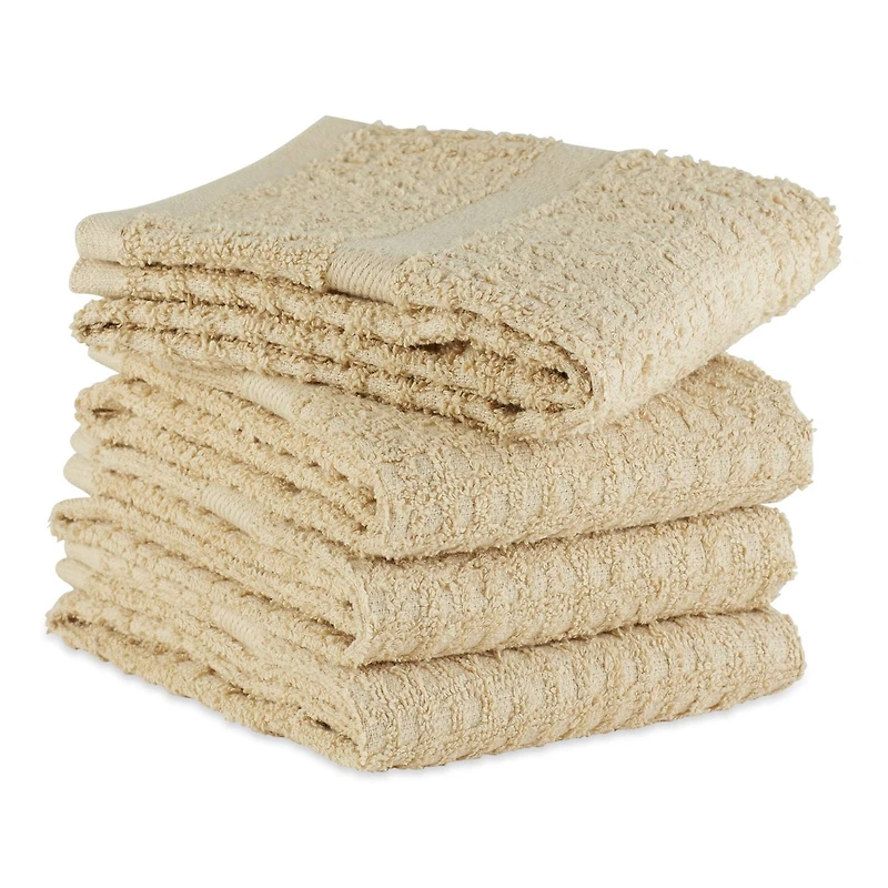 DII® Solid Pebble Waffle Terry Dishtowel, 4ct.