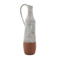 White Ceramic Farmhouse Vase, 23" x 6" x 7"
