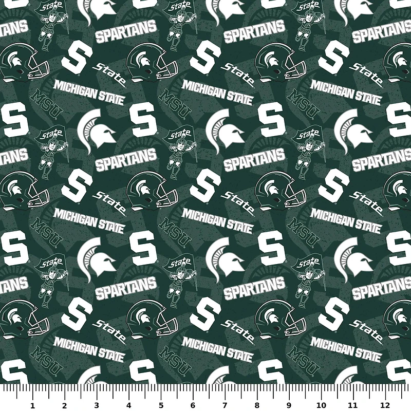 NCAA Michigan State University Spartans Cotton Fabric