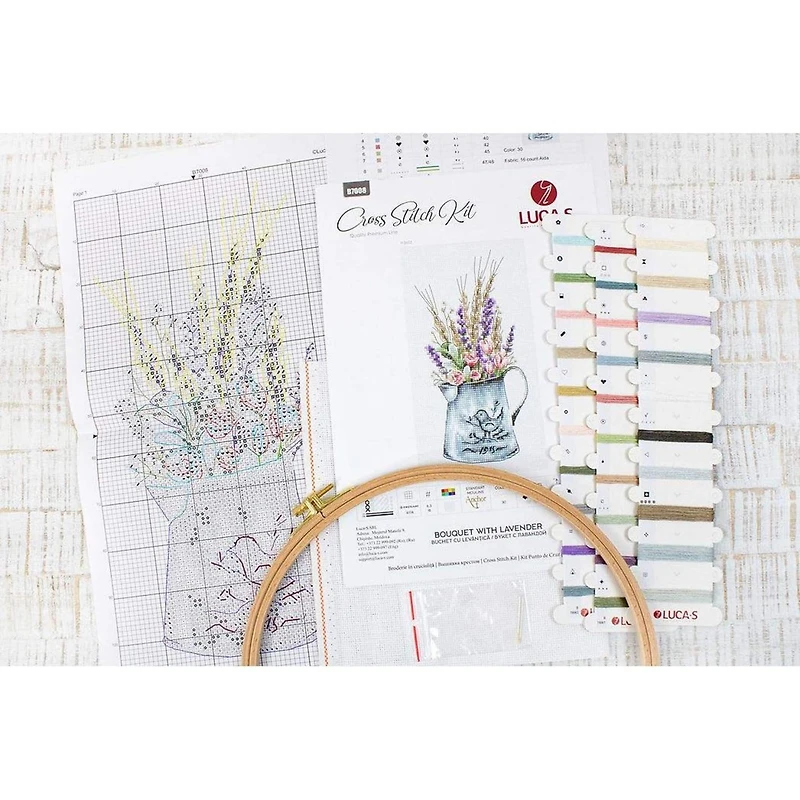 Luca-s Bouquet With Lavender Counted Cross Stitch Kit