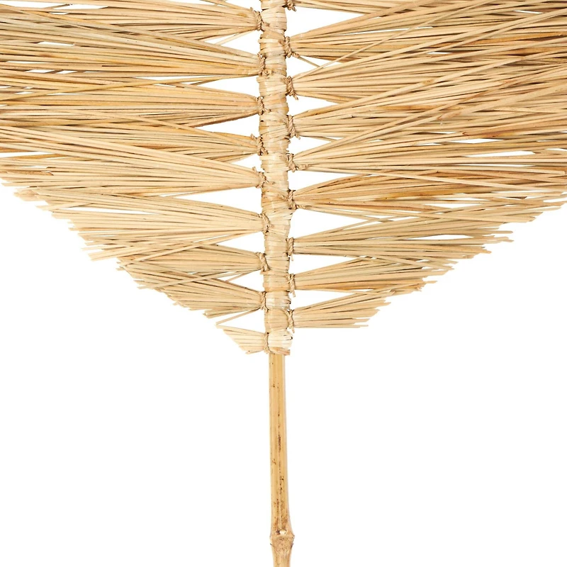 79" Light Brown Bamboo Wood Handmade Palm Leaves, 3ct.