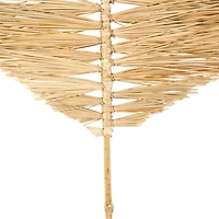 79" Light Brown Bamboo Wood Handmade Palm Leaves, 3ct.