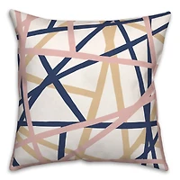 Mod Crossing Lines Geo 18" x 18" Throw Pillow