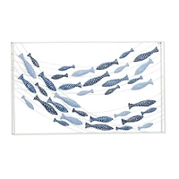 Blue Metal Coastal Wall Decor 24" x 40" x 2"