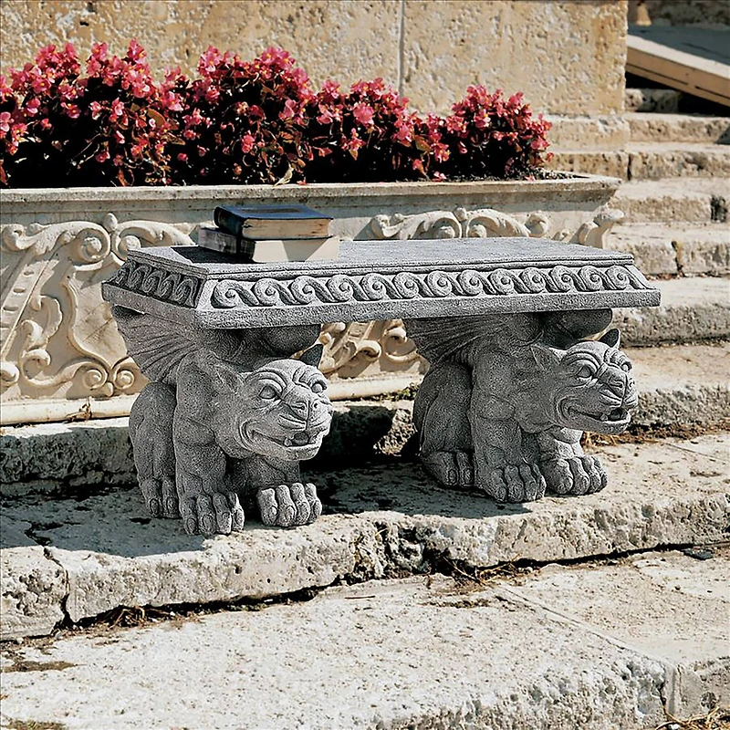Design Toscano Blair Castle Sculptural Gargoyle Bench