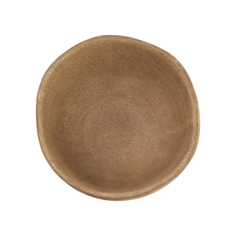 5.5" Large Matte Taupe Terracotta Footed Planter