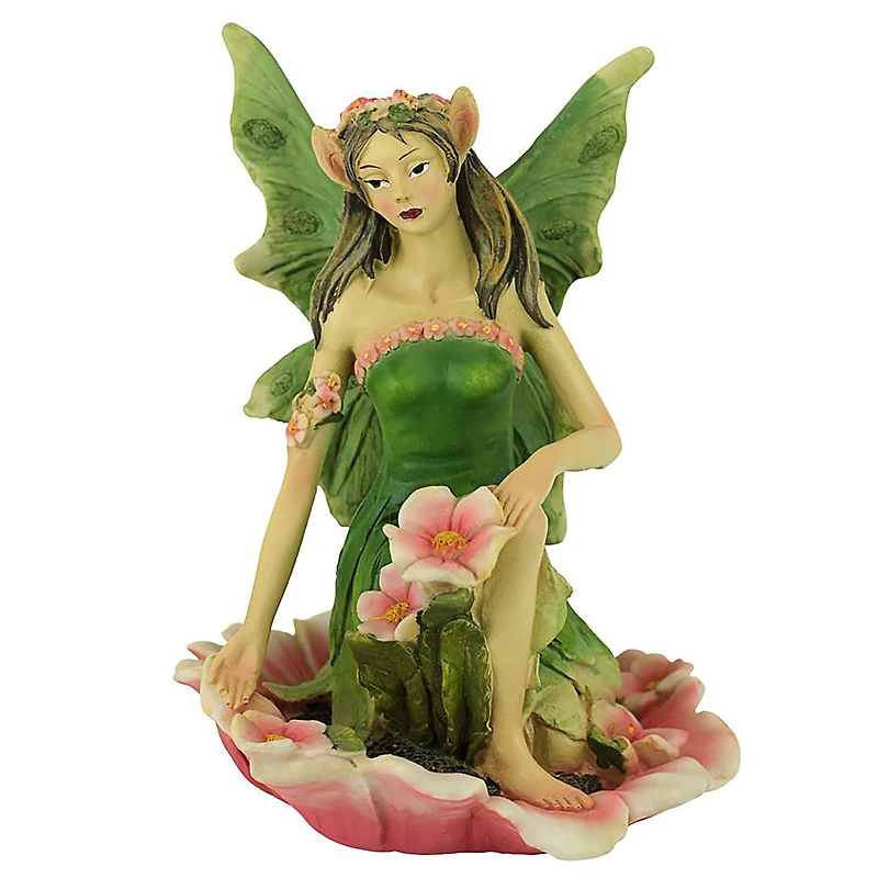 Design Toscano 9" Green Fairy of Acorn Hollow Statue