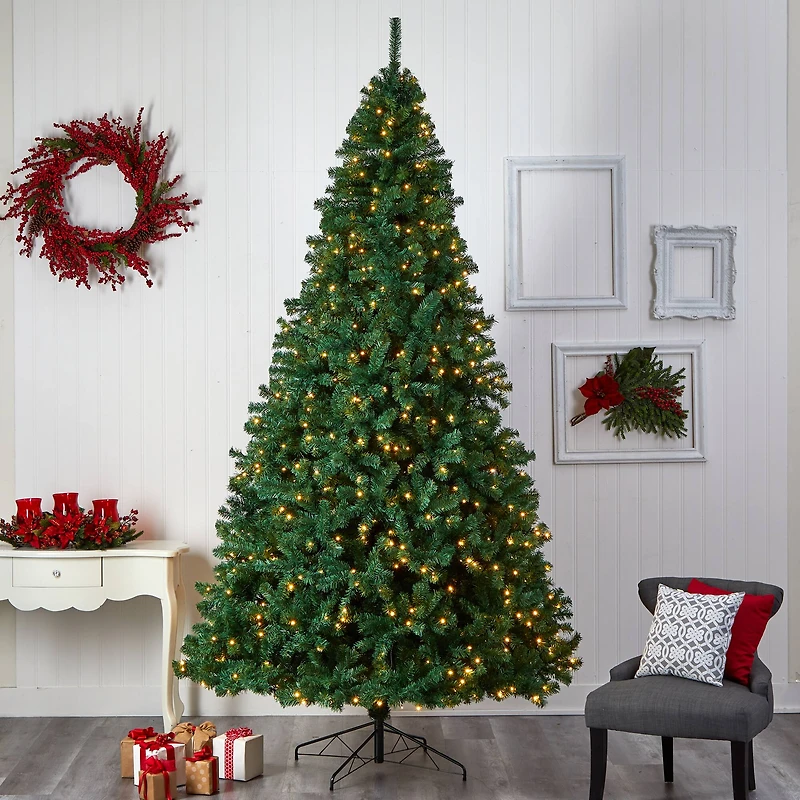 10ft. Pre-Lit Northern Tip Artificial Christmas Tree, Clear LED Lights