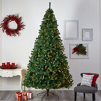 10ft. Pre-Lit Northern Tip Artificial Christmas Tree, Clear LED Lights