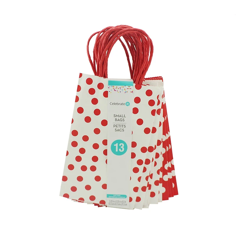 Small Red & White Dots Bags Value Pack by Celebrate It™