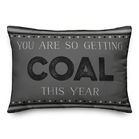 So Getting Coal 14x20 Throw Pillow