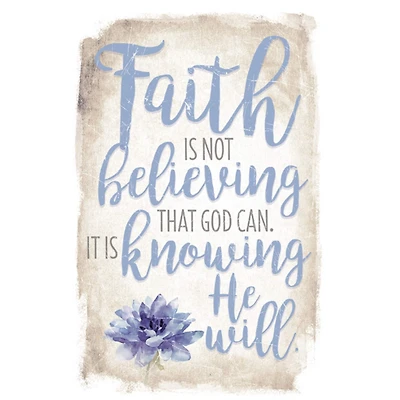 New Horizon Faith Is Not Believing Wood Plaque With Easel