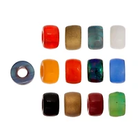 John Bead 6mm Assorted Opaque Czech Glass Mini Crow Beads, 500ct.