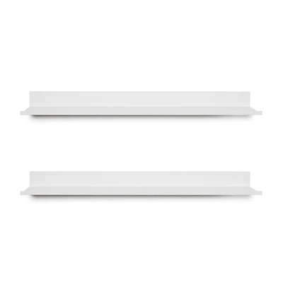 HangZ™ White 24" No Stud Photo Ledge, 2ct.