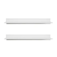 HangZ™ White 24" No Stud Photo Ledge, 2ct.