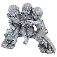 Design Toscano 14.5" Nature's Scholars Reading Children Garden Statue