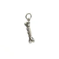 Charmalong™ Silver Plated Crystal Bone Charm by Bead Landing™