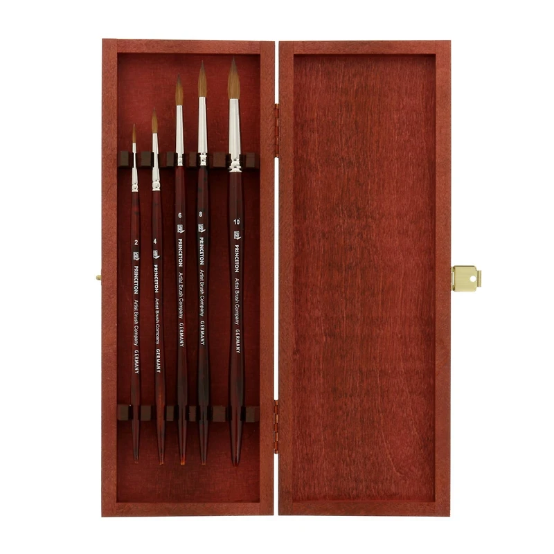 Princeton™ Round Short Handle Kolinsky Sable 5 Piece Brush Set