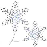 24" Ice Crystal Snowflake with Cool White LED Lights